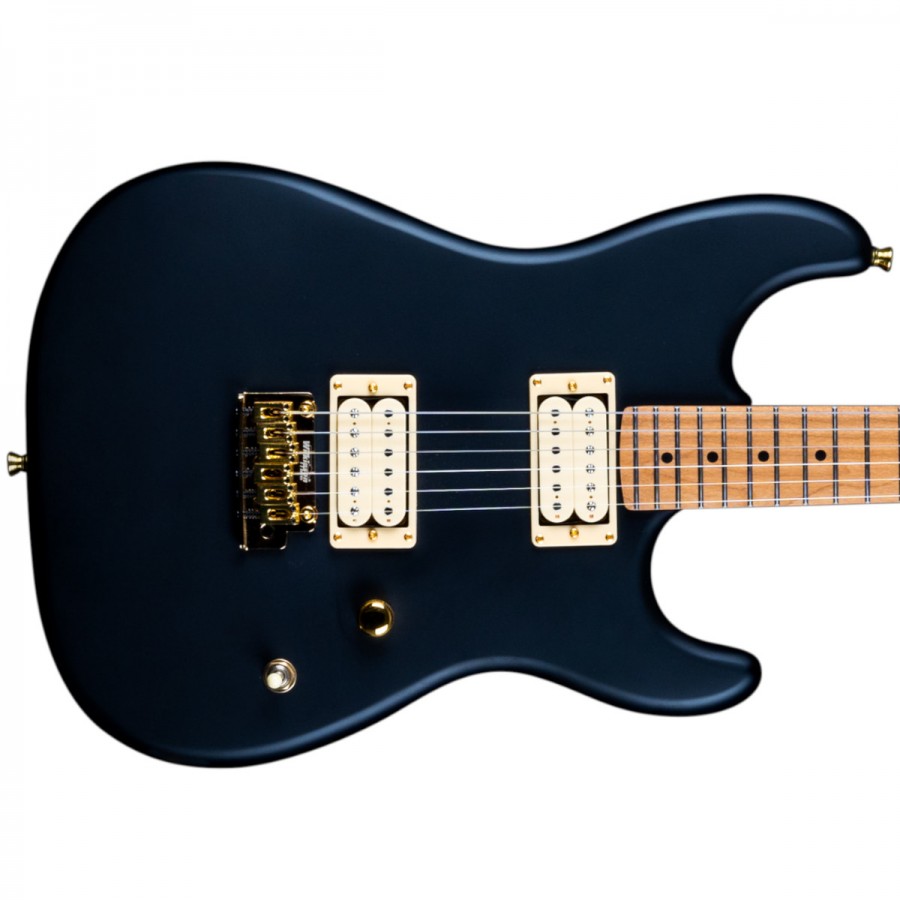 Jet Guitars JS-700 MBK Roasted Maple HH with Gold Hardware - Matt Black